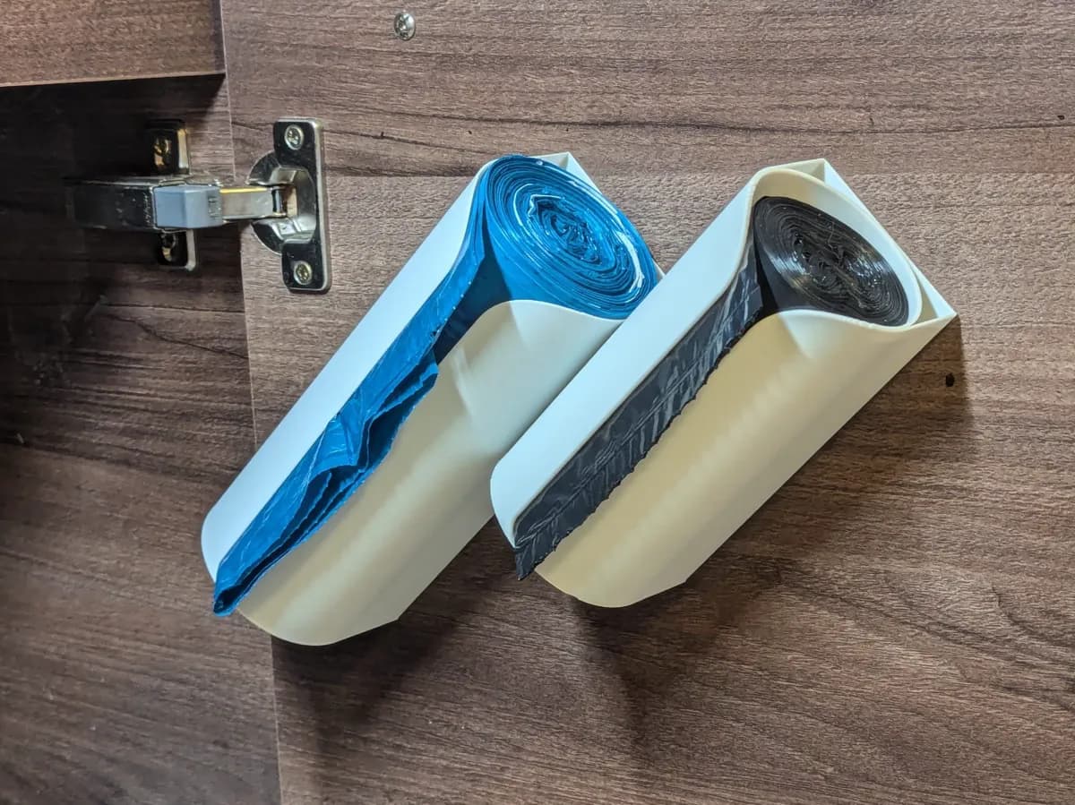 Suporte para rolos de saco de lixo