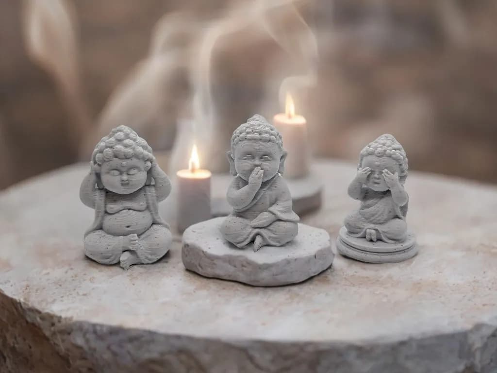 Trio de Budas (Não Vejo, Não Ouço, Não Falo)