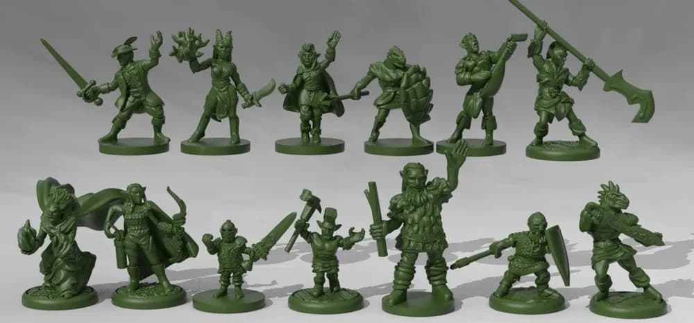 Kit 5 Miniaturas de RPG