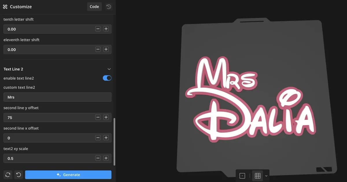 Tag Personalizada Fonte Disney